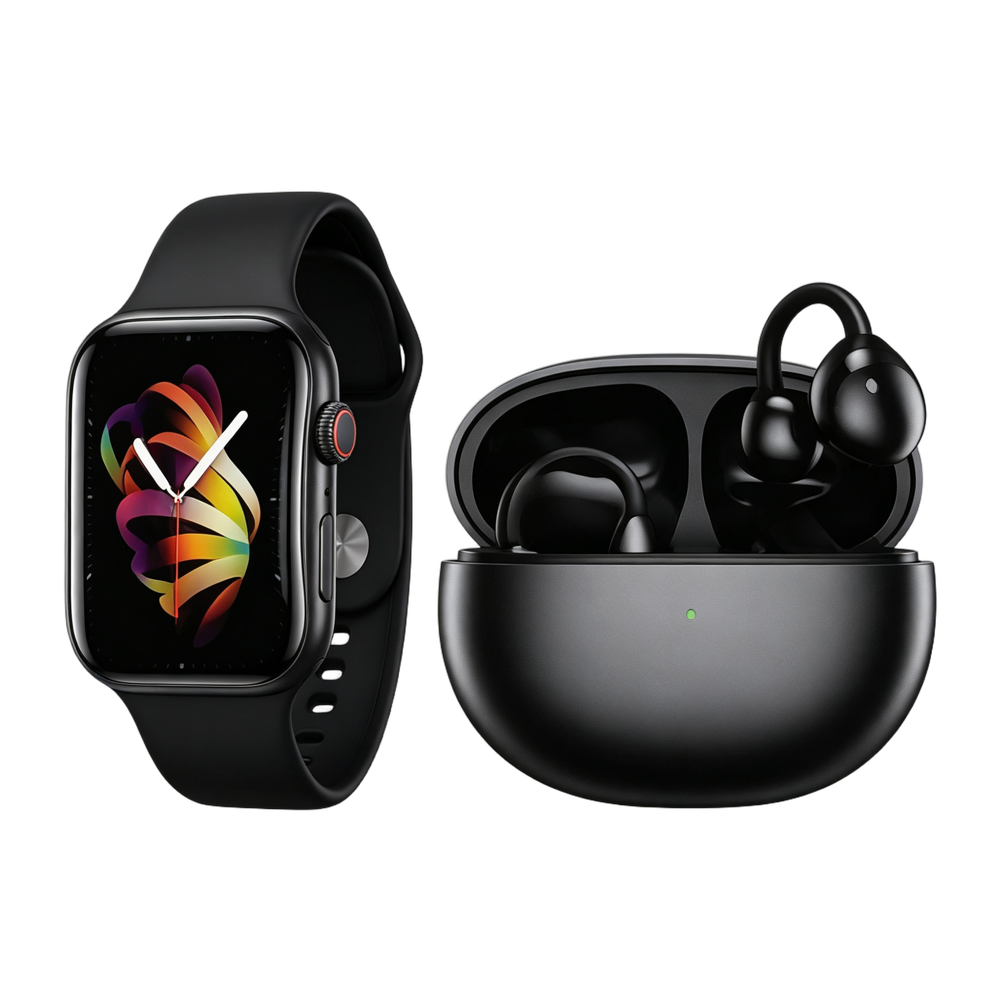 Smartwatch y Auriculares Inalambricos Kit de Regalo, Bluetooth 5.3, Monitor de Salud, Carga Rapida