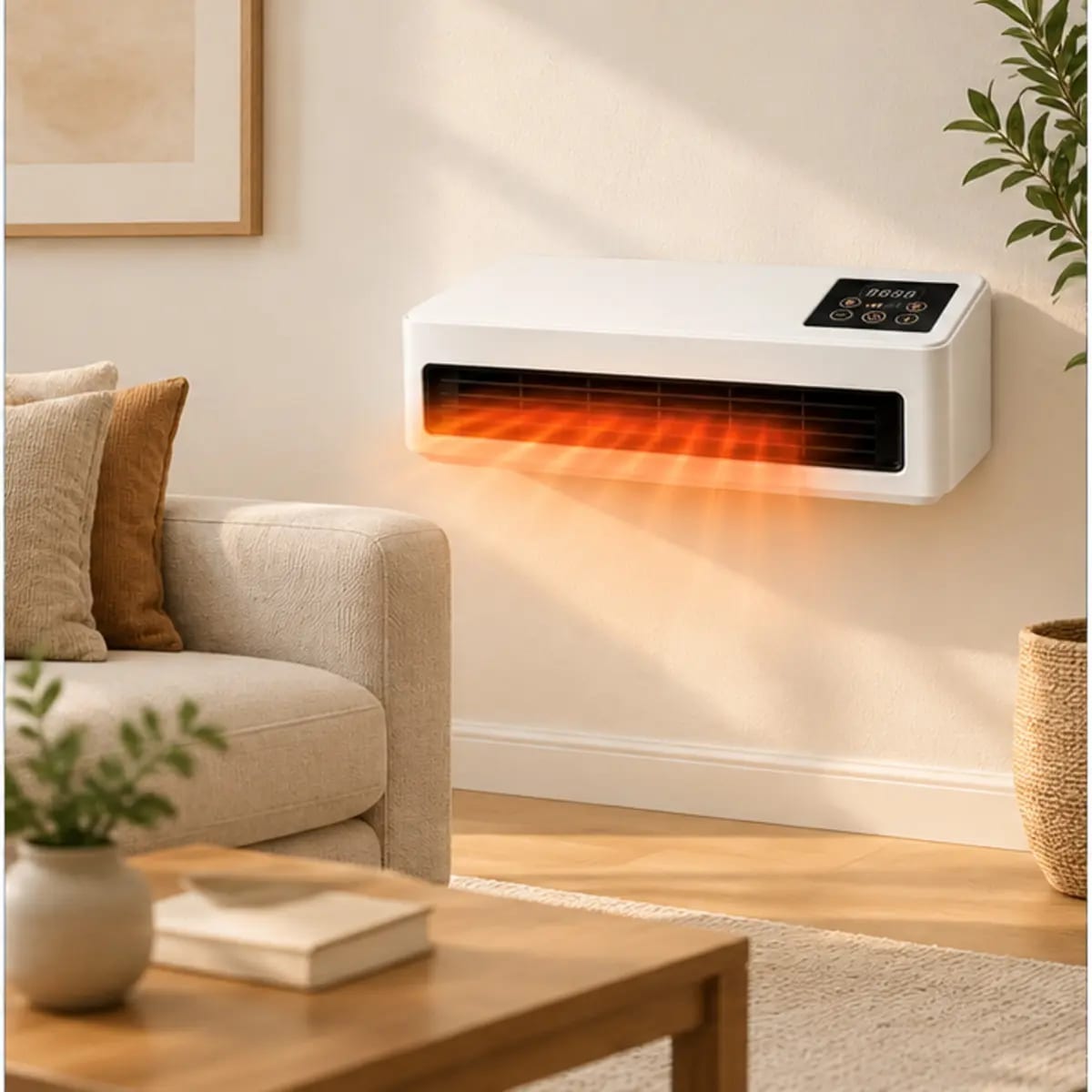 Calefactor de Pared 2 en 1, Calefacción y Ventilación PTC con Pantalla Digital / 壁挂式冷暖两用取暖器-3