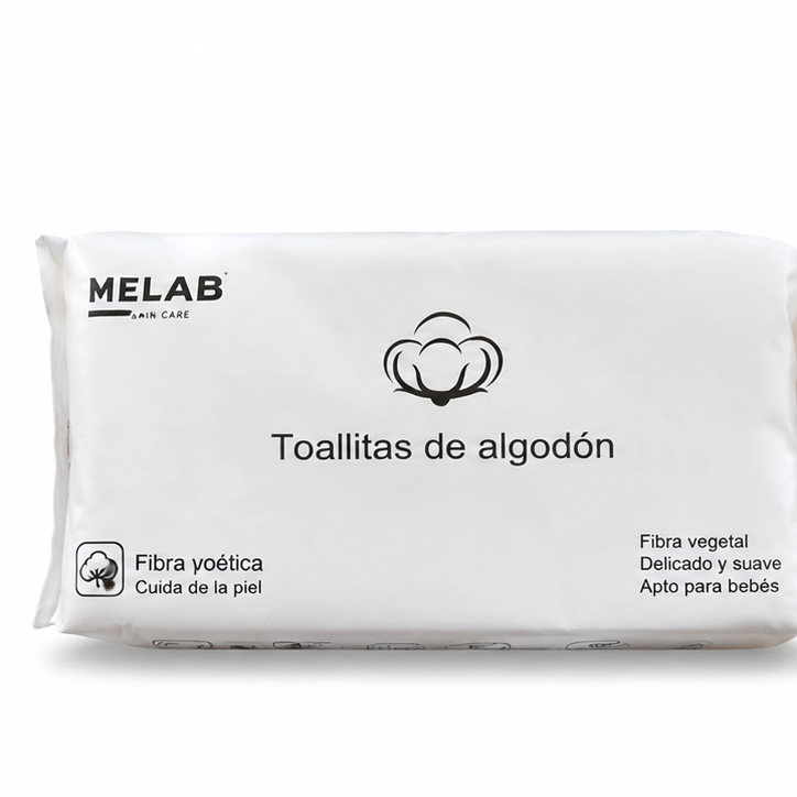Toallitas de algodón MELAB, fibra vegetal, delicadas y suaves, aptas para bebés / MELAB纯棉柔巾
