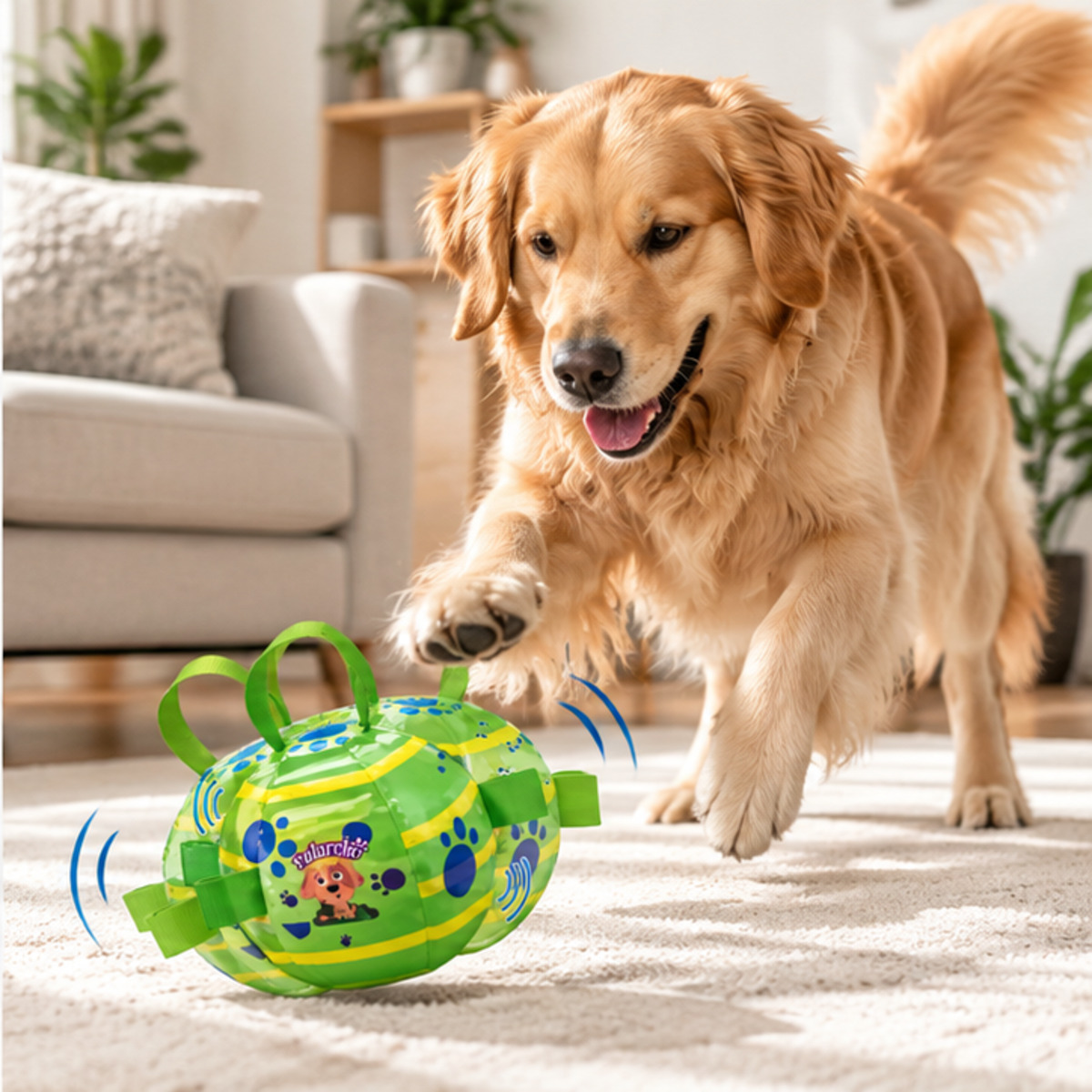 Juguete interactivo Jumping Soccer Ball para perros y mascotas / 宠物跳跳足球互动玩具-3